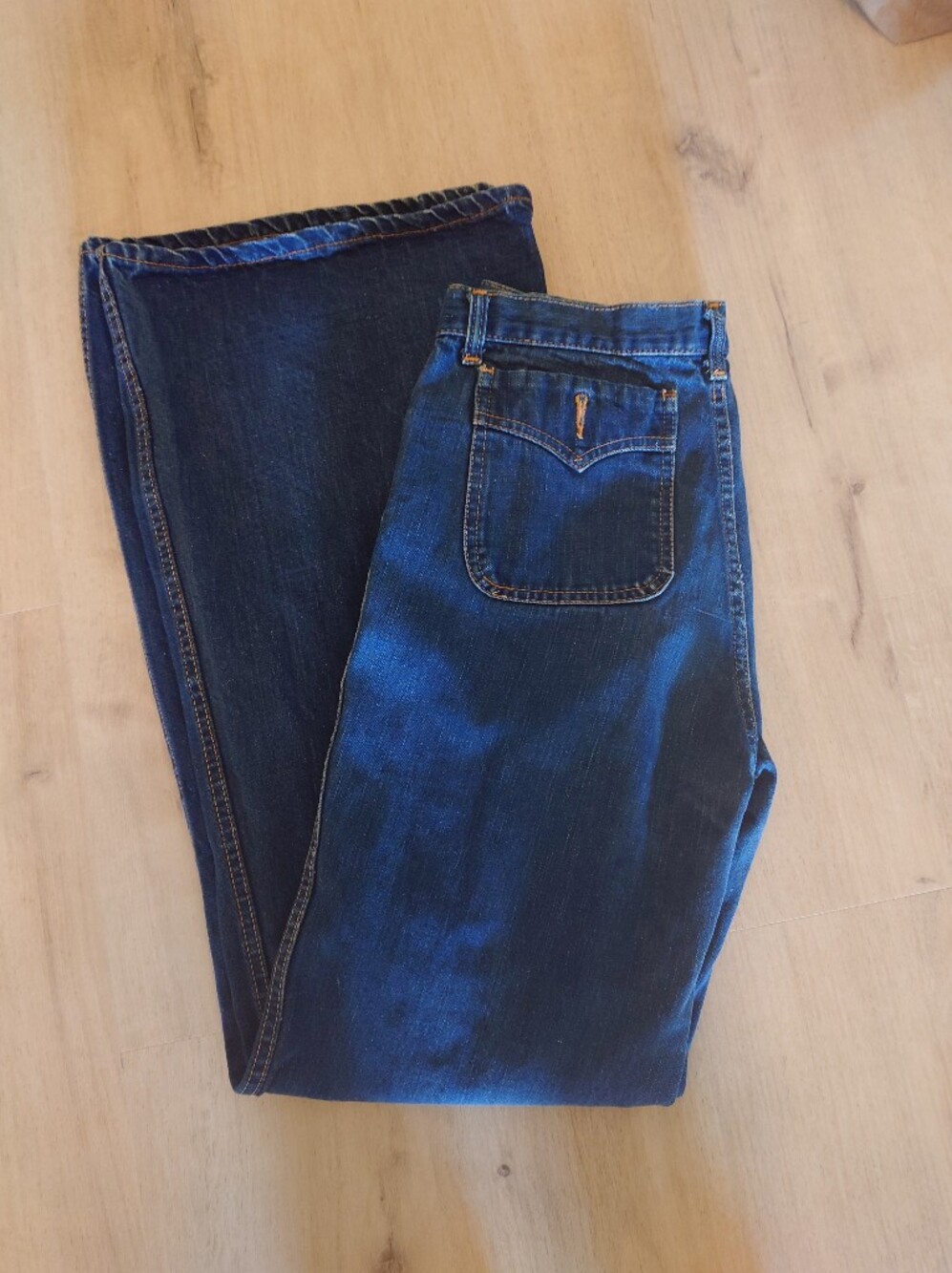 Vintage 1970s Bearbottoms High Rise Wide Flare Jeans